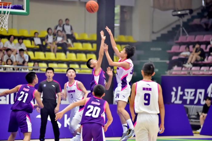 广东顺德举行的全国U14青少年篮球联赛总决赛现